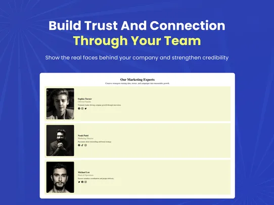 Team Profiles screenshot