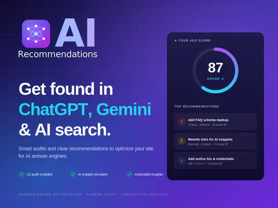 AEO | Chatgpt, Claude &amp; Gemini screenshot