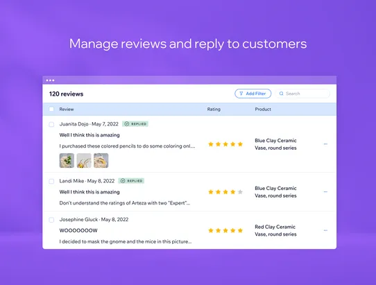 Wix Reviews App screenshot