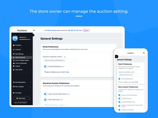 Product Auction screenshot