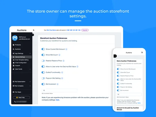 Product Auction screenshot