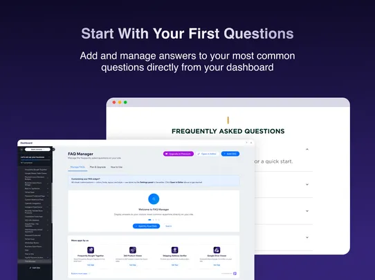 FAQ Frequently Asked Questions screenshot
