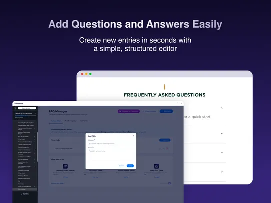 FAQ Frequently Asked Questions screenshot