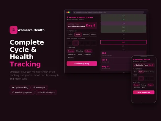 Womens Health Tracker screenshot