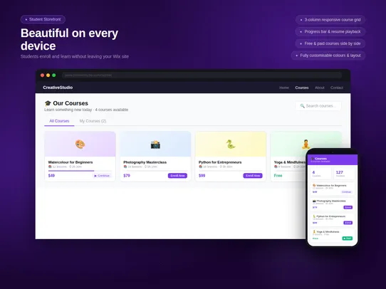 Sell Video Courses screenshot