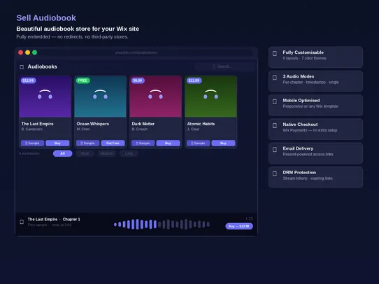 Sell Audiobooks &amp; Podcasts screenshot