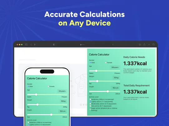 Calories Calculator screenshot