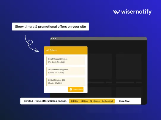 Wisernotify Social Proof App screenshot