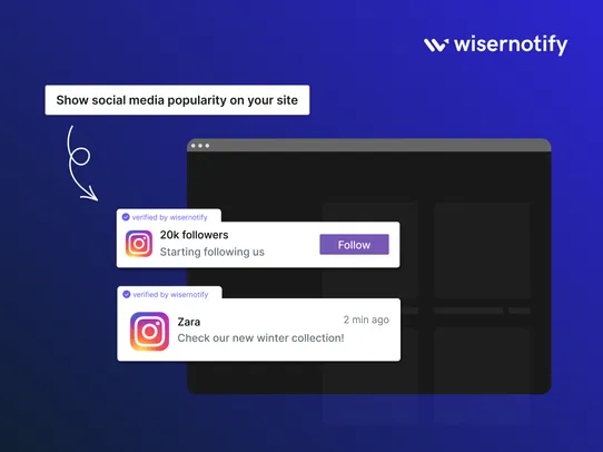Wisernotify Social Proof App screenshot