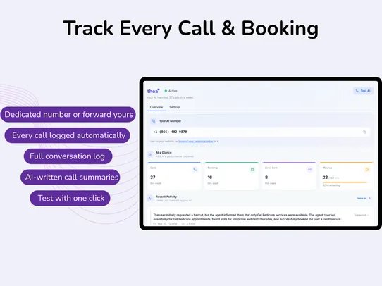 Thea: AI Receptionist screenshot