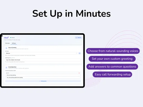 Thea: AI Receptionist screenshot
