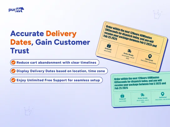 Delivery Dates screenshot