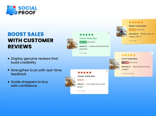 Social Proof with Fomo screenshot