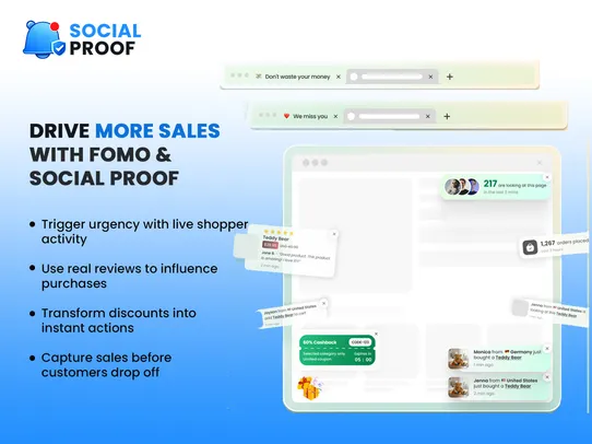 Social Proof with Fomo screenshot