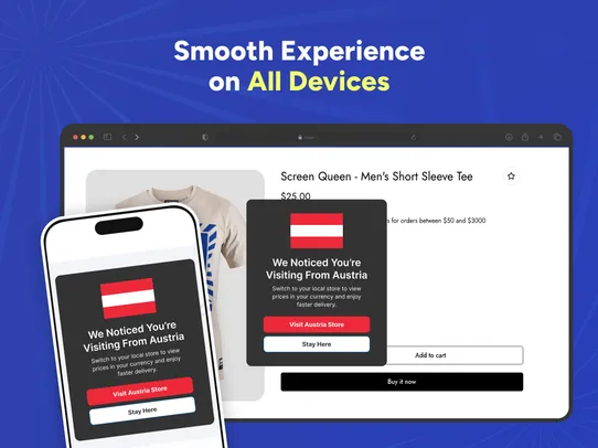 Redirect screenshot
