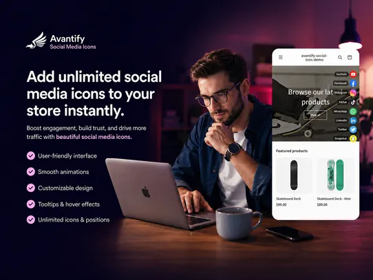 Avantify: Social Media Icons screenshot