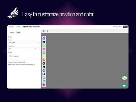 Avantify: Social Media Icons screenshot