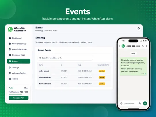 WhatsApp Notification screenshot