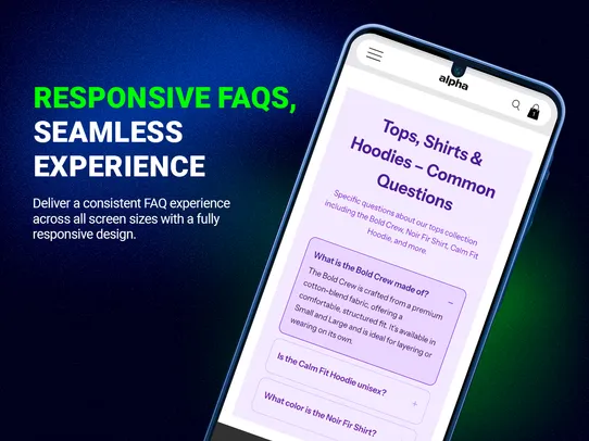 Add FAQs in Product screenshot