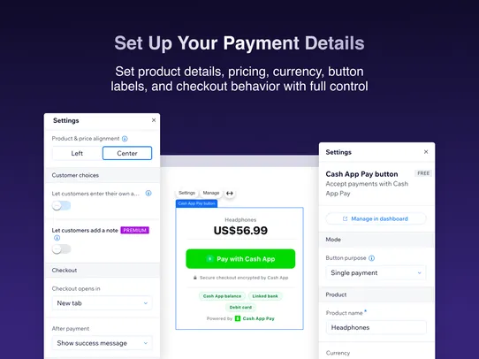 CashApp Payment Button screenshot