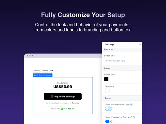 CashApp Payment Button screenshot