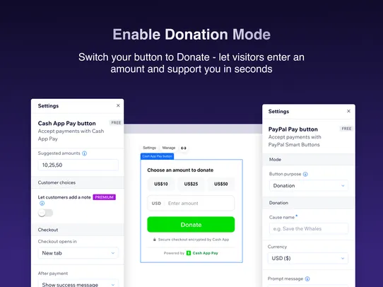 CashApp Payment Button screenshot
