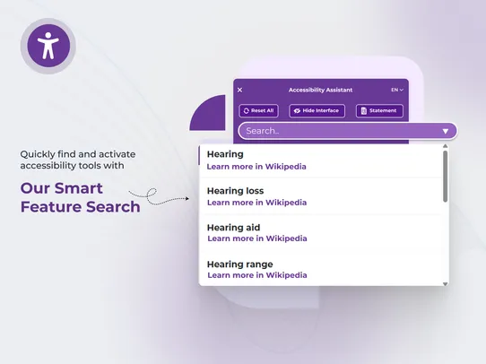 ADA WCAG Accessibility Widget screenshot