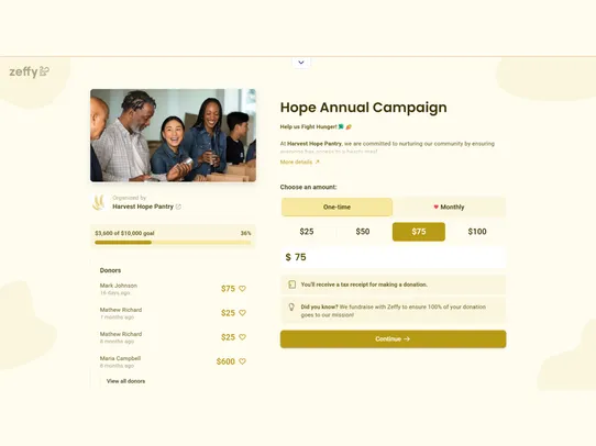 Zeffy Donations &amp; Fundraising screenshot