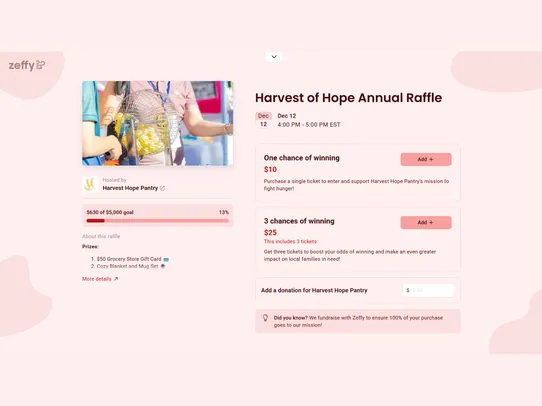 Zeffy Donations &amp; Fundraising screenshot