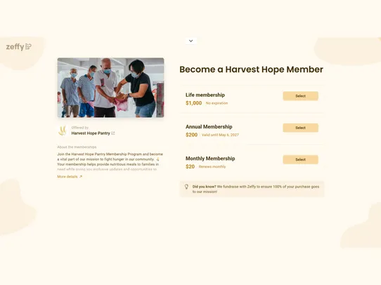 Zeffy Donations &amp; Fundraising screenshot