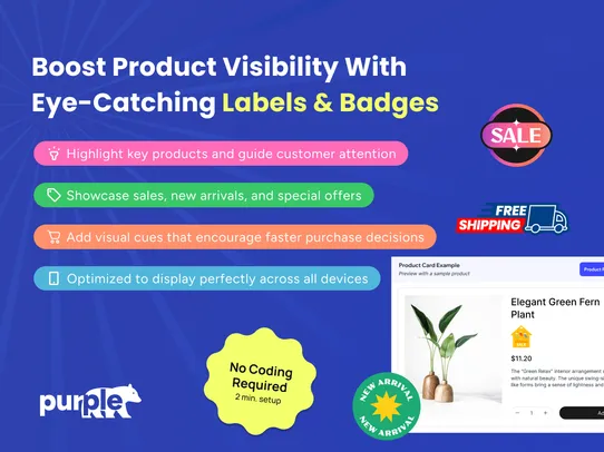 Product Labels &amp; Badges screenshot